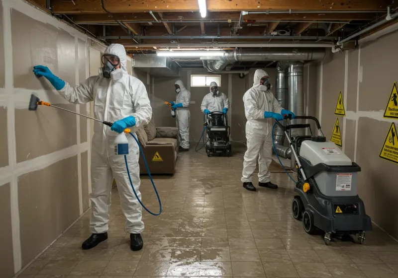 Basement Moisture Removal and Structural Drying process in Suisun, CA